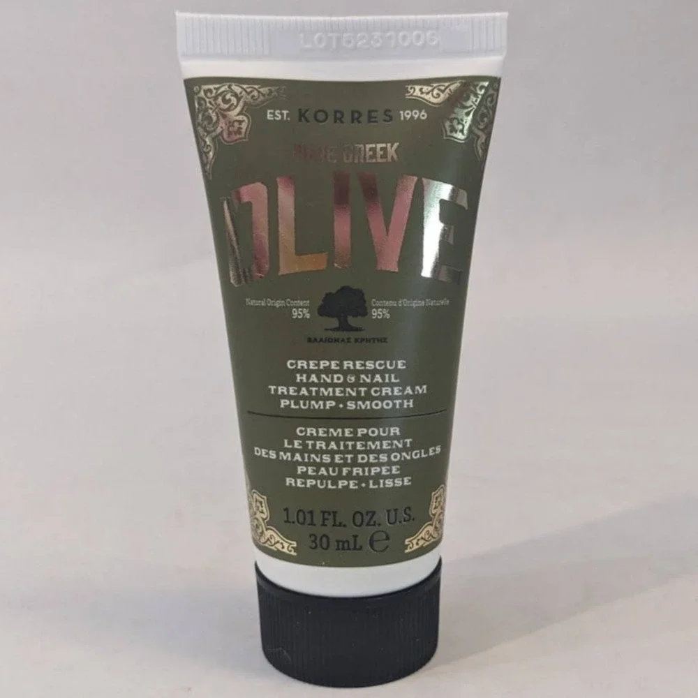 Korres Pure Greek Olive Crepe Rescue Hand & Nail Treatment Cream 1.01 fl oz 30ml